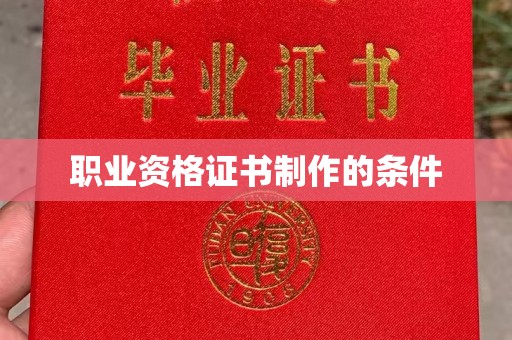 兴庆职业资格证书制作的条件