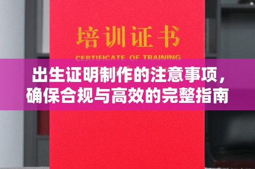 兴庆出生证明制作的注意事项，确保合规与高效的完整指南